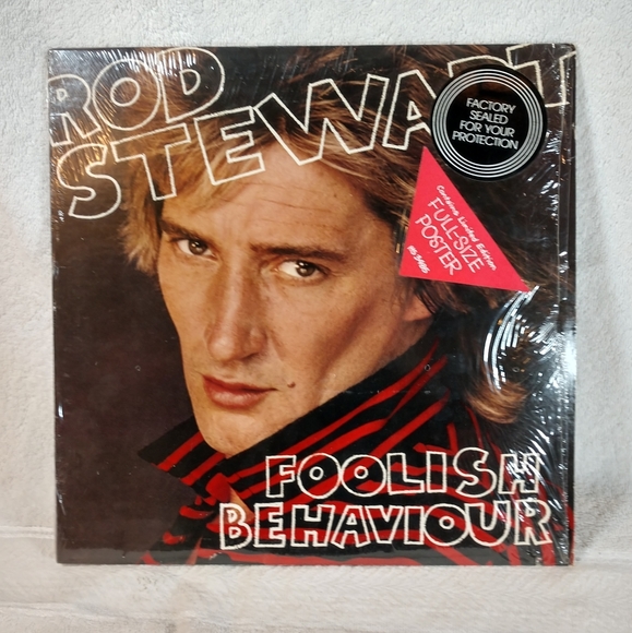 Vintage 1980 Rod Stewart Foolish Behavior Vinyl Lp